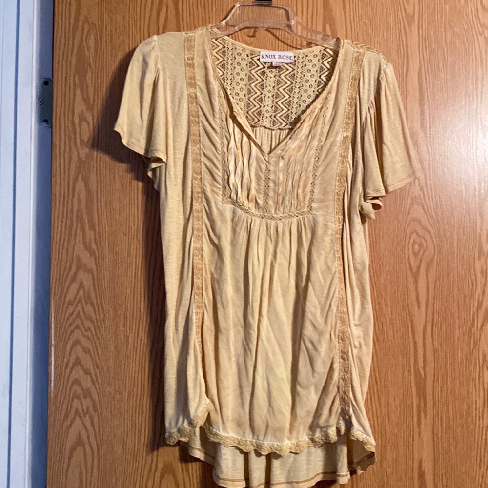 Knox Rose mustard color blouse
